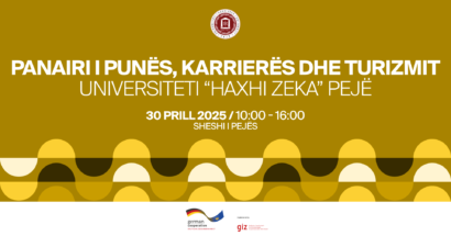 Panairi i Punës, Karrierës dhe Turizmit 2025 në Pejë, me mundësi për rrjetëzim dhe punësim.