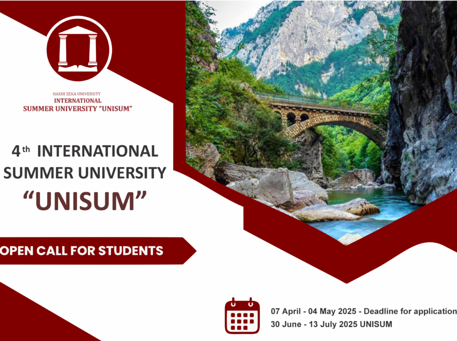 Students participating in the 4rd International Summer University UNISUM 2025 at Haxhi Zeka University in Peja, Kosovo