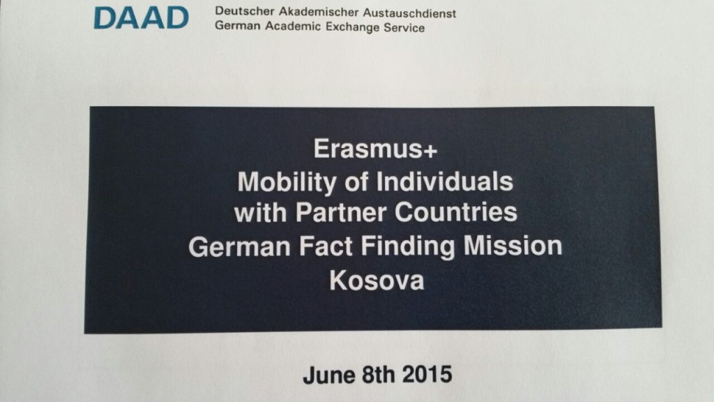 Shërbimi Gjerman për Shkëmbim Akademik (DAAD), organizoi një takim mes perfaqësuesve të DAAD-së, Universiteteve publike në Kosovë dhe Universiteteve Gjermane