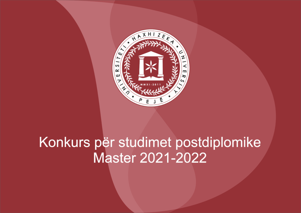 Konkurs plotësues për studimet Master – 2021/2022