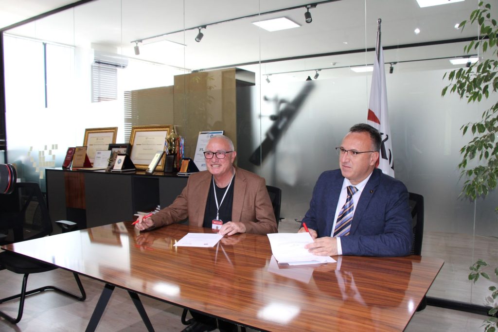 Cooperation agreement between the Haxhi Zeka University and AAB College.