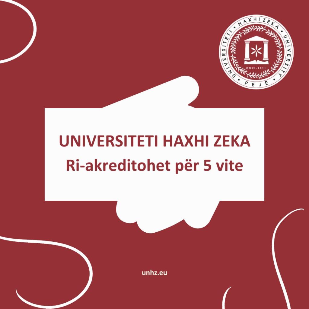 Universiteti Haxhi Zeka ri-akreditohet per pese vitet e ardhshme
