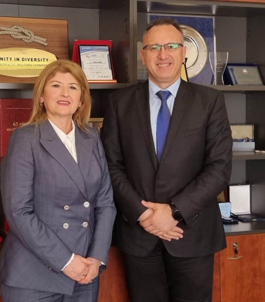 Rektori  Krasniqi në vizitë punë në Universitetin Luigj Gurakuqi në Shkodër, Shqipëri