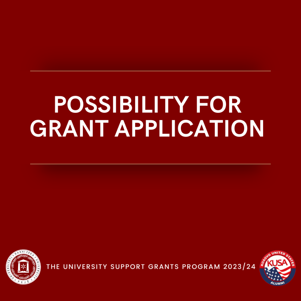 Possibility for Grant Application – Kosovo United States Alumni (KUSA)