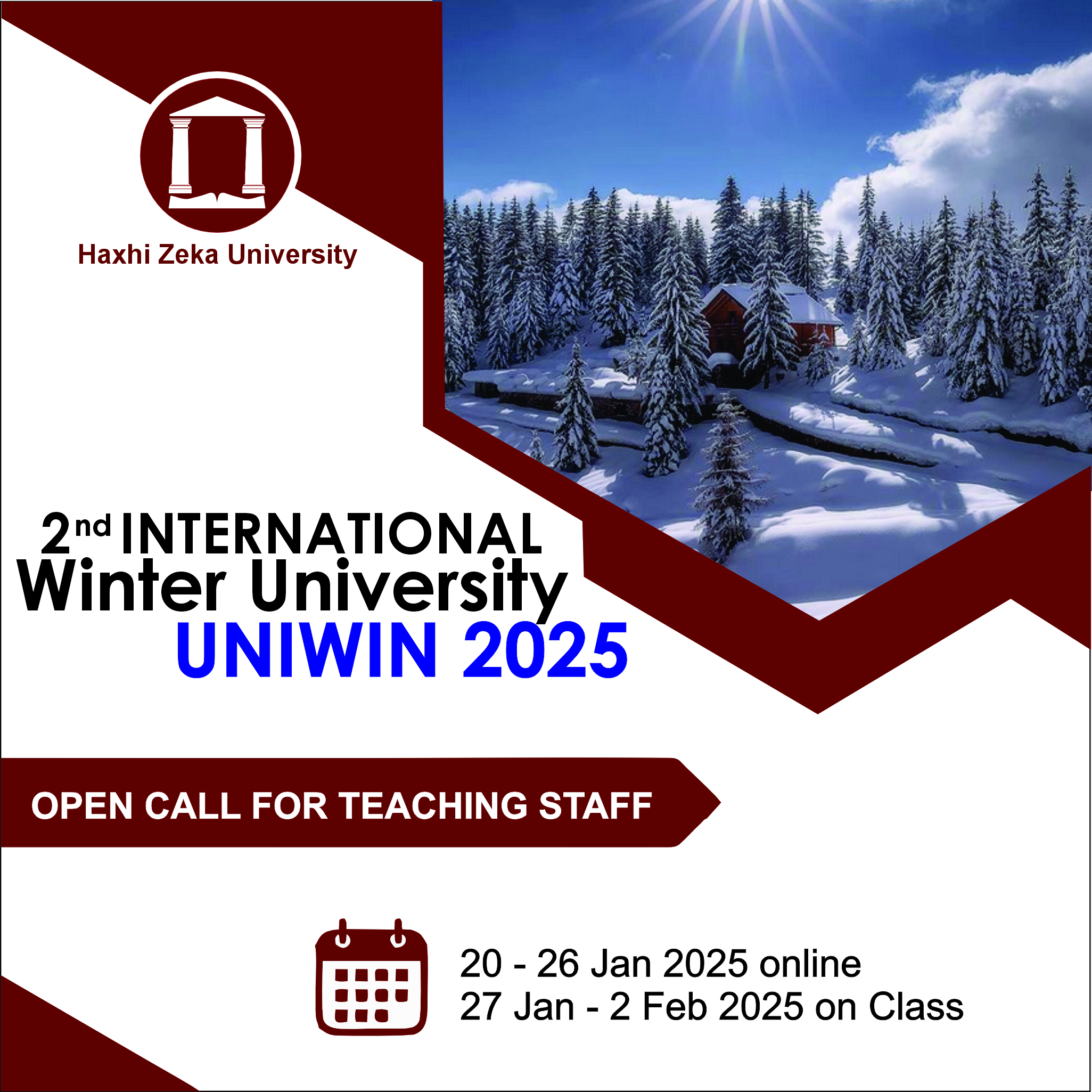 OPEN CALL FOR TEACHING STAFF – International Winter University UNIWIN 2025