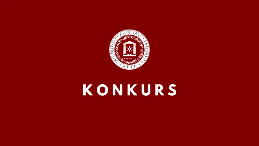 Dokumenti zyrtar i konkursit për riemërimin dhe avancimin e personelit akademik në Universitetin Haxhi Zeka, maj 2025
