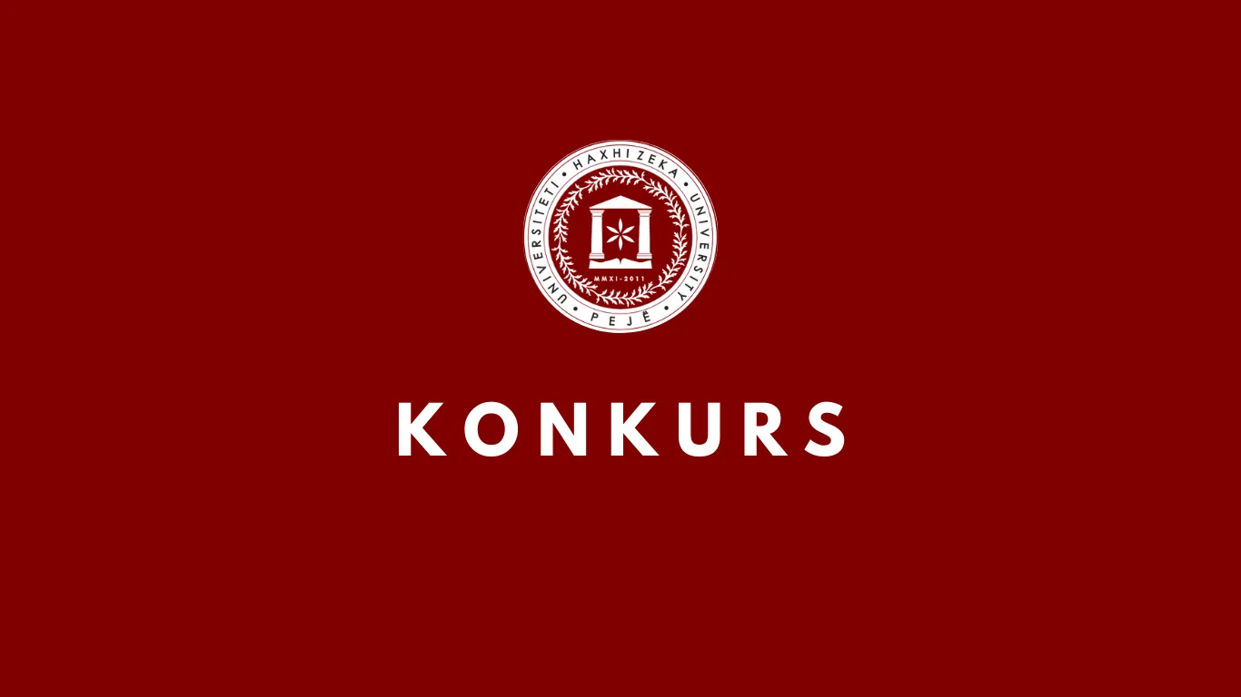 Dokumenti zyrtar i konkursit për riemërimin dhe avancimin e personelit akademik në Universitetin Haxhi Zeka, maj 2025