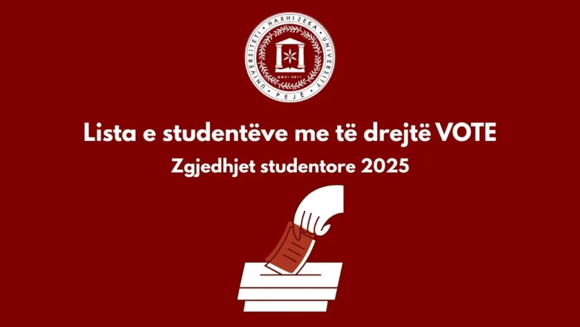 Lista e studentëve me të drejtë vote dhe mundësi ankese – Zgjedhjet Studentore 2025, Universiteti “Haxhi Zeka”