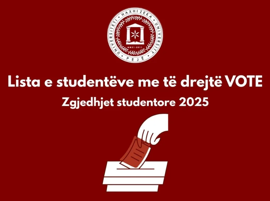 Lista e studentëve me të drejtë vote dhe mundësi ankese – Zgjedhjet Studentore 2025, Universiteti “Haxhi Zeka”