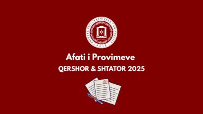 Paraqitja e provimeve Universiteti Haxhi Zeka për afatet Qershor dhe Shtator 2025